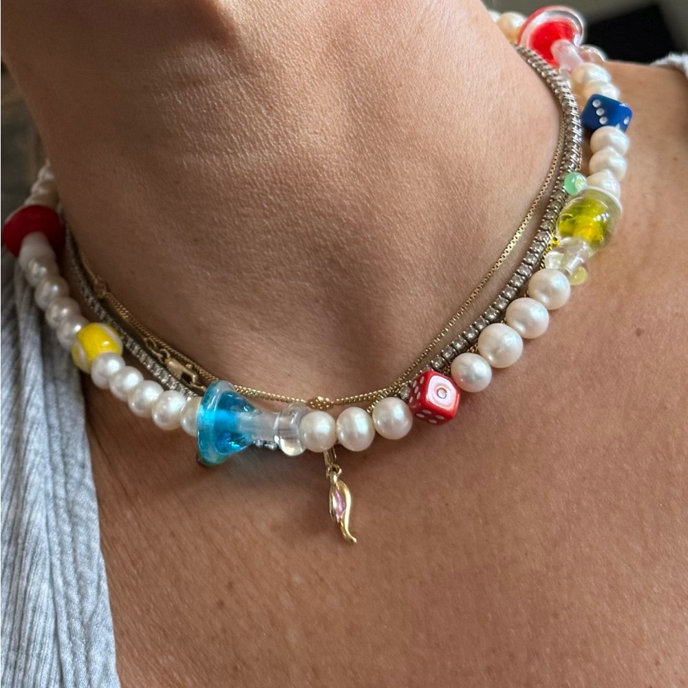 Ian Charms Martini and Mushroom Necklace - Picture 3 of 3